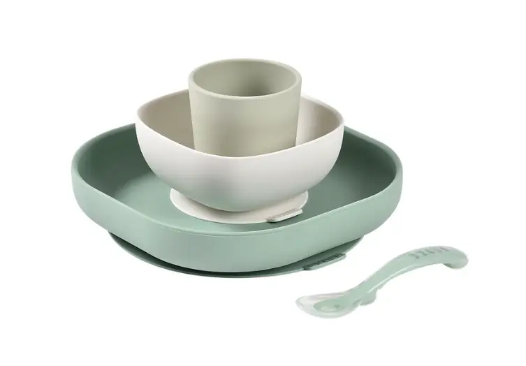 BÉABA Coffret repas silicone / Vert sauge / Vert de gris by Citron Grenadine