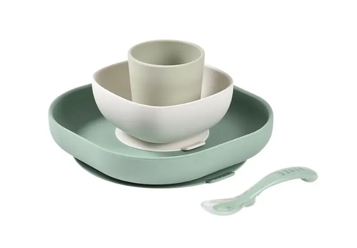 BÉABA Coffret repas silicone / Vert sauge / Vert de gris by Citron Grenadine