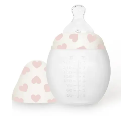 ELhEE Biberon anti-colique 240ml | full of love rose 2m+ by Citron Grenadine