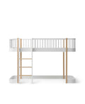 Oliver Furniture lit mezzanine mi-haut wood original blanc/chêne by Citron Grenadine