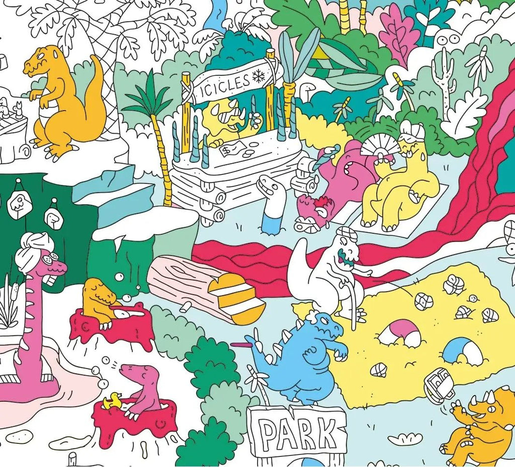 OMY poster géant à colorier DINOS by Citron Grenadine