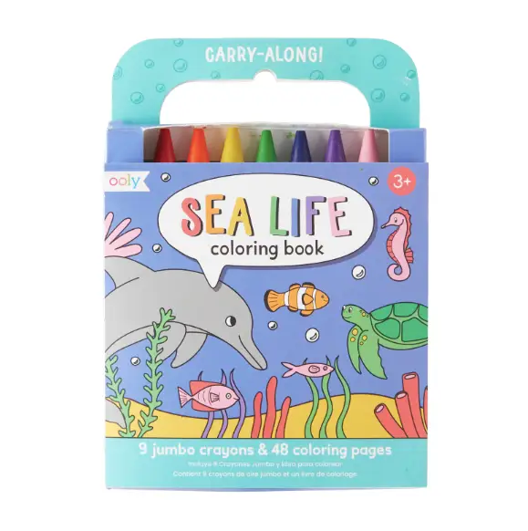 OOLY Carry Along Coloring Book – Sea Life +3 ans by Citron Grenadine