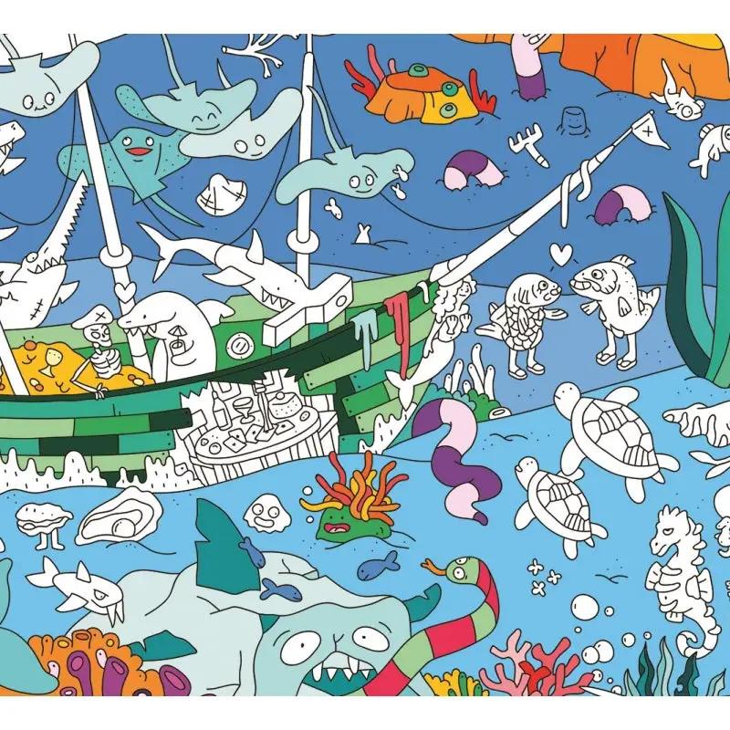 OMY poster géant à colorier OCEAN by Citron Grenadine