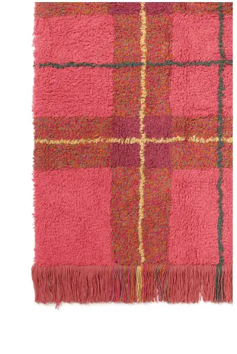 LORENA CANALS tapis lavable / tartan vintage red by Citron Grenadine