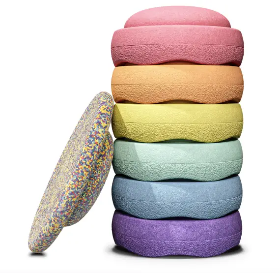 STAPELSTEIN / set pastel confetti rainbow by Citron Grenadine