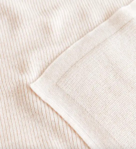 HVID Couverture bébé laine mérinos Felix cream – plaid naissance naturel