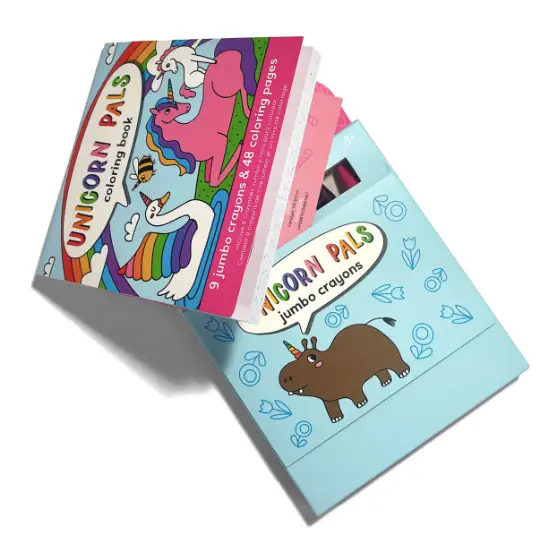 OOLY Carry Along Crayons & Coloring Book – Unicorn Pals +3 ans by Citron Grenadine