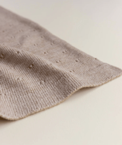 HVID Couverture bébé laine mérinos Bibi Sand – plaid naissance naturel by Citron Grenadine