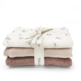 BABYSHOWER set de 3 langes / roseberry by Citron Grenadine