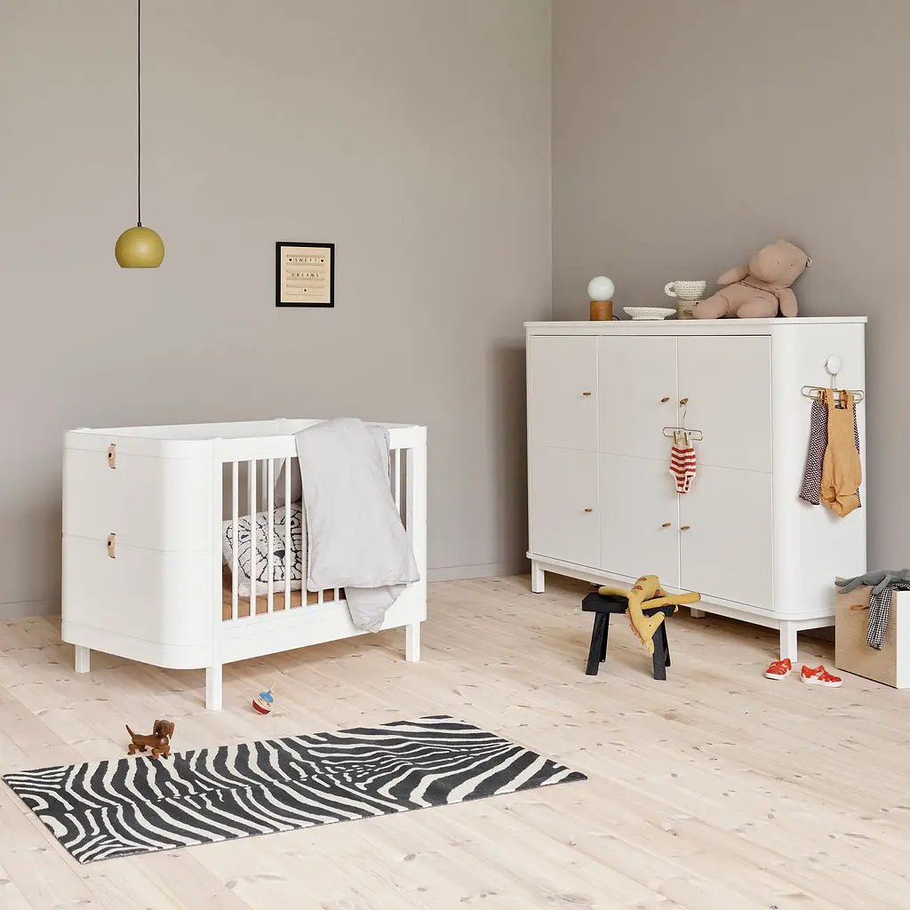 Oliver Furniture lit mini+ 0/9 ans / blanc/chêne by Citron Grenadine