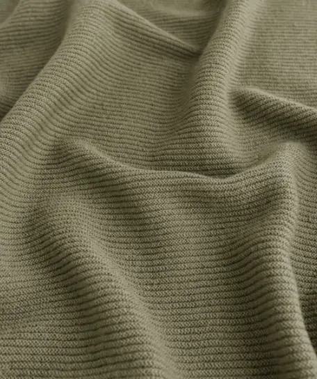 HVID Couverture bébé laine mérinos Gust artichoke – plaid naissance naturel by Citron Grenadine