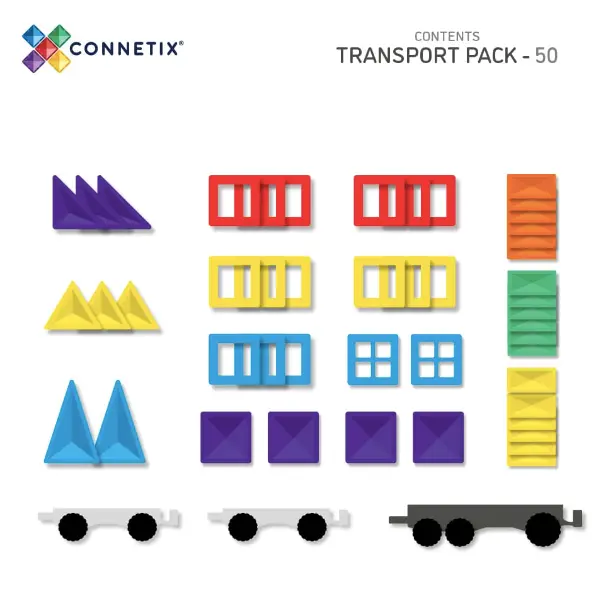 CONNETIX Rainbow Transport Pack 50 pc by Citron Grenadine