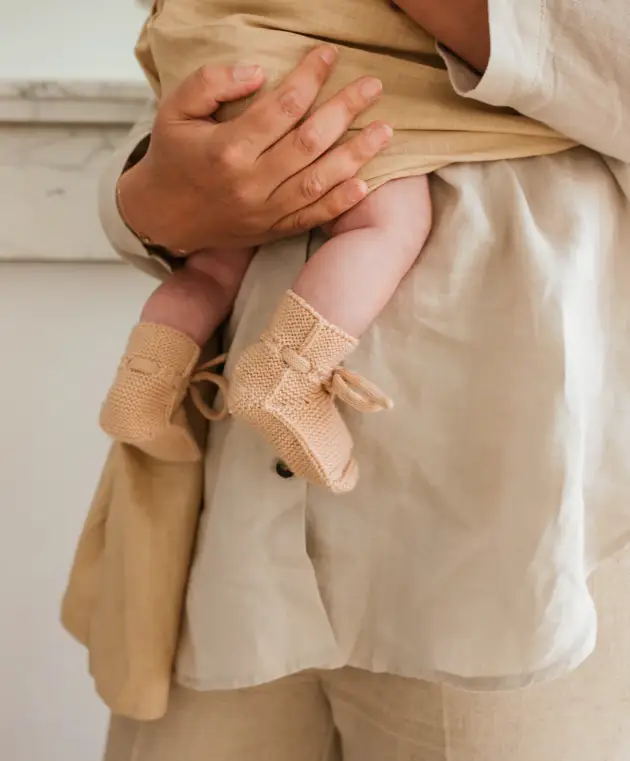 HVID chaussons booties / apricot by Citron Grenadine