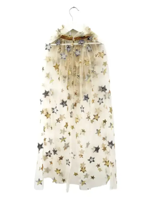 RATATAM cape brodée sequins or et argent by Citron Grenadine