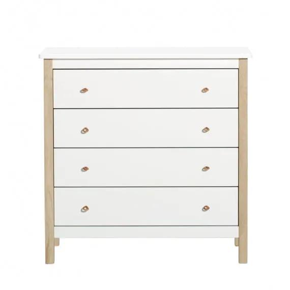 OLIVER FURNITURE commode wood 4 tiroirs chêne/blanc by Citron Grenadine