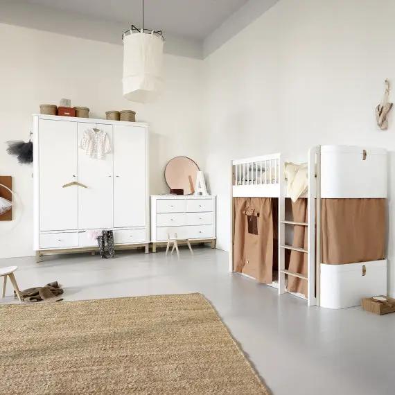 Oliver Furniture rideau pour wood mini+ low loft bed by Citron Grenadine