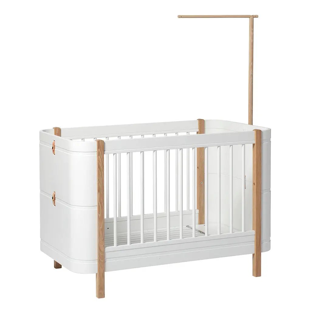 Oliver Furniture lit mini+ 0/9 ans / blanc/chêne by Citron Grenadine