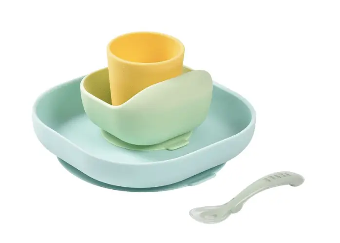 BÉABA Coffret repas silicone / jaune-vert by Citron Grenadine