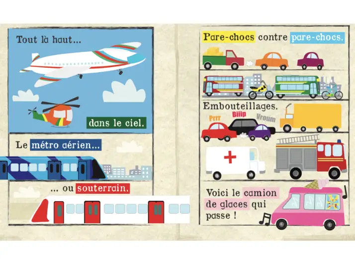Livre bébé en tissu / les véhicules by Citron Grenadine