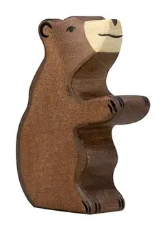 HOLZTIGER petit ours brun assis by Citron Grenadine