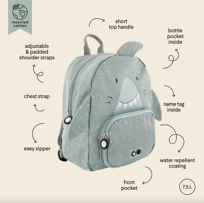 TRIXIE sac-à-dos / Mr Shark by Citron Grenadine