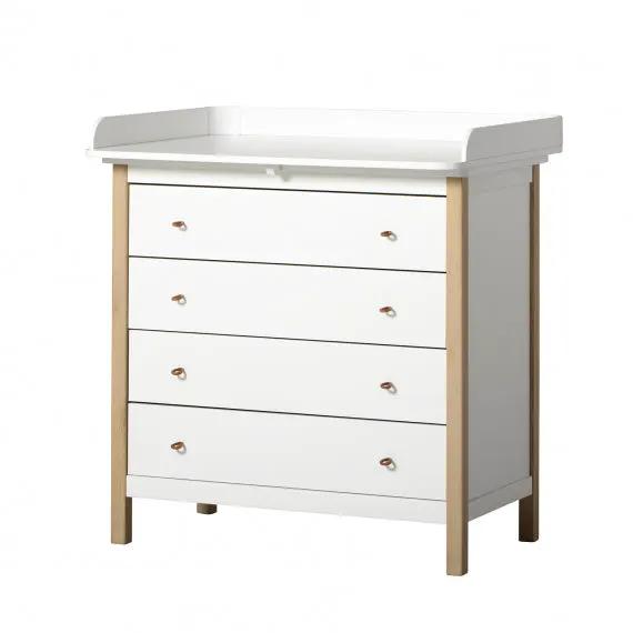 Oliver Furniture commode à langer 4 tiroirs blanc/chêne by Citron Grenadine