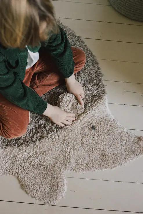 TAPIS LAVABLE EN COTON ANIMAL HEDGEHOG by Citron Grenadine