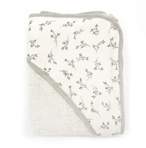 BABYSHOWER cape de bain / olive bloom by Citron Grenadine