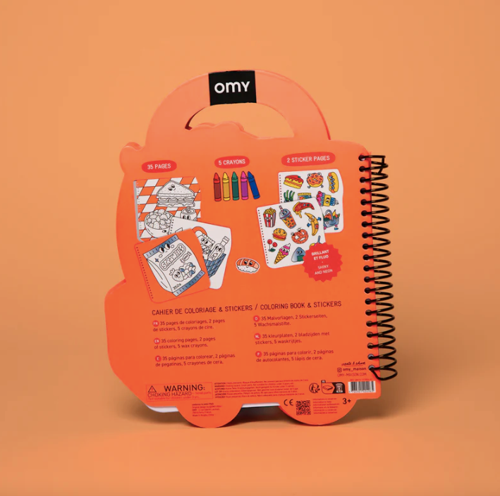 OMY cahier de coloriage et stickers / yummy by Citron Grenadine
