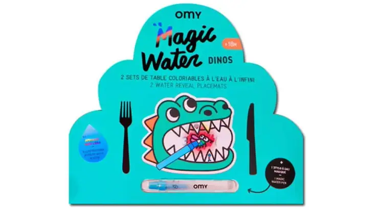 OMY set de table à colorier à l'eau / dino by Citron Grenadine