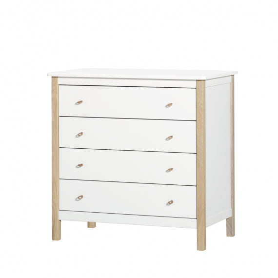 OLIVER FURNITURE commode wood 4 tiroirs chêne/blanc by Citron Grenadine