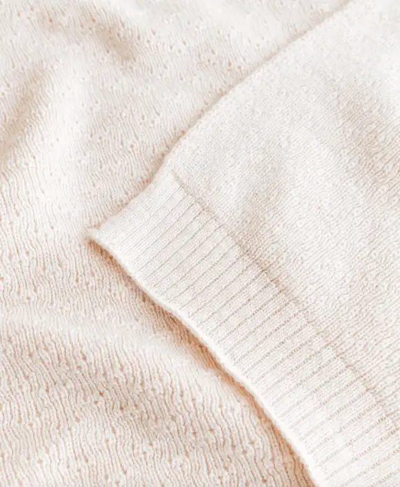 HVID Couverture bébé laine mérinos Dora cream – plaid naissance naturel by Citron Grenadine