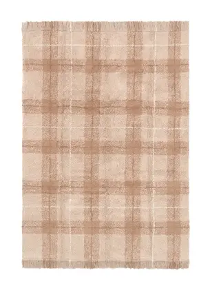 LORENA CANALS tapis lavable / tartan rose by Citron Grenadine
