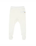 JOHA pantalon laine et soie avec pieds / pointelle off white by Citron Grenadine