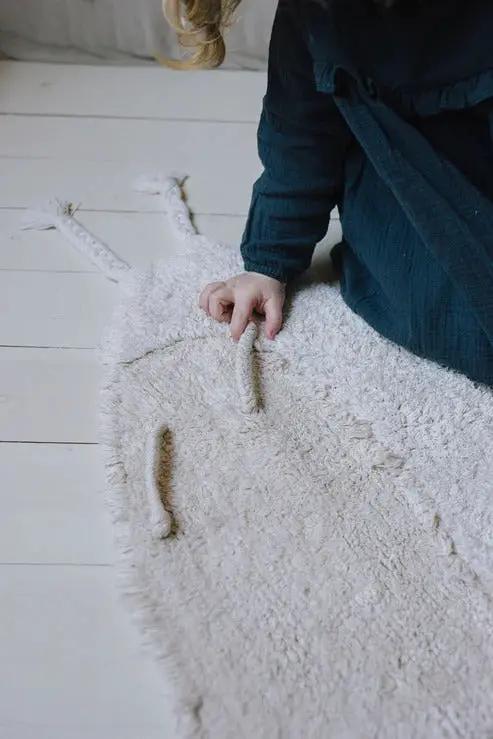TAPIS LAVABLE EN COTON ANIMAL SNAIL by Citron Grenadine