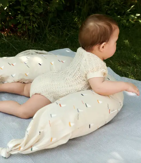 DEAR APRIL nami coussin d'allaitement à nouer / pond boats by Citron Grenadine