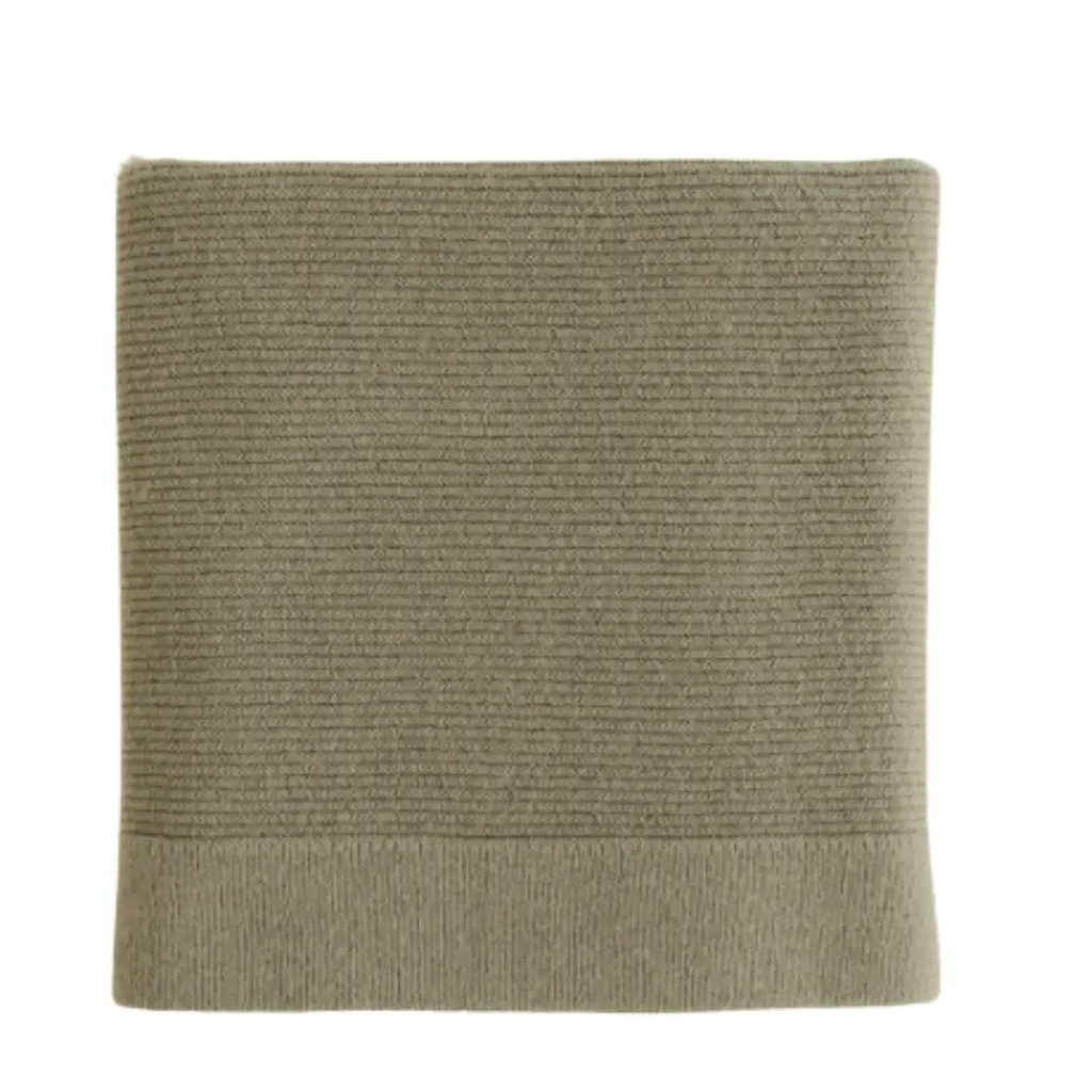 HVID Couverture bébé laine mérinos Gust artichoke – plaid naissance naturel by Citron Grenadine