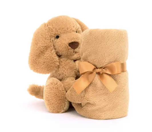 Jellycat bashful / toffee puppy soother by Citron Grenadine