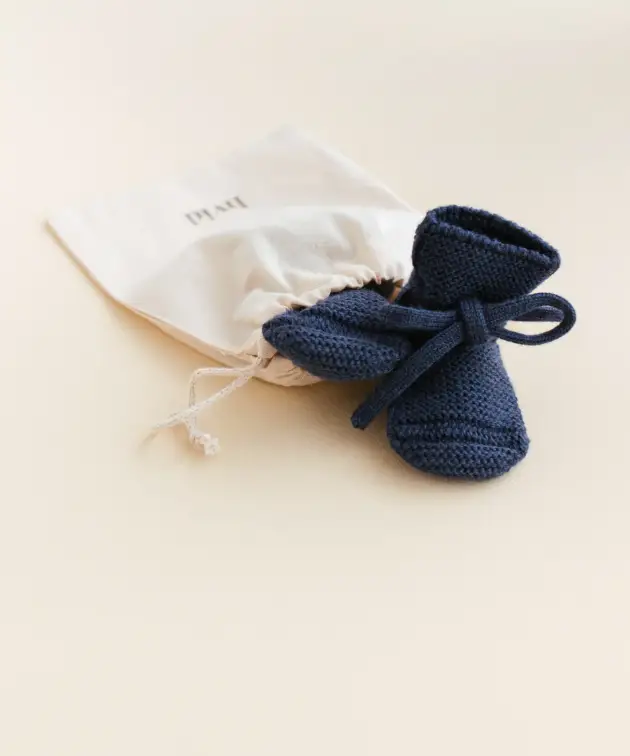 HVID chaussons booties / blue - Citron Grenadine | puériculture durable, conseil en boutique à Louvain-la-Neuve