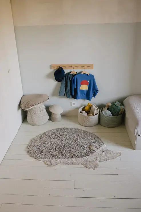 TAPIS LAVABLE EN COTON ANIMAL HEDGEHOG by Citron Grenadine