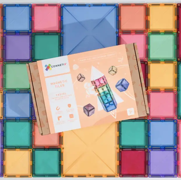 CONNETIX pastel square pack 40 pièces by Citron Grenadine