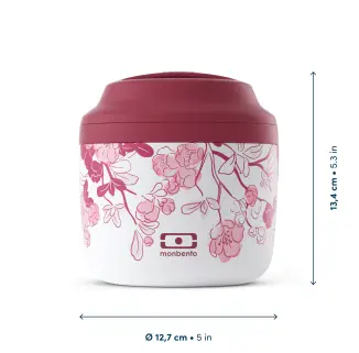 MONBENTO isotherme / graphic magnolia by Citron Grenadine