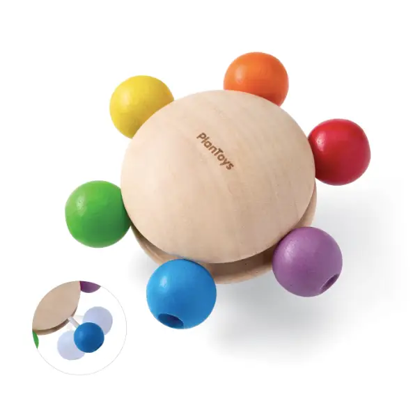 PLAN TOYS hochet perles colorées 9M+ by Citron Grenadine