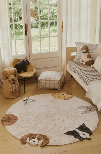 LORENA CANALS tapis lavable / dogs - Citron Grenadine | puériculture durable, conseil en boutique à Louvain-la-Neuve