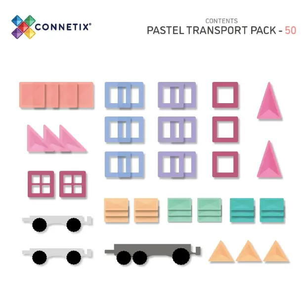 CONNETIX pastel transport pack 50 pièces by Citron Grenadine