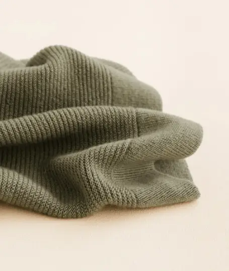HVID Couverture bébé laine mérinos Gust artichoke – plaid naissance naturel by Citron Grenadine