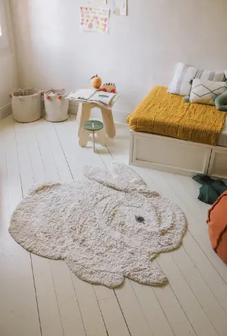 LORENA CANALS tapis lavable / bunny by Citron Grenadine