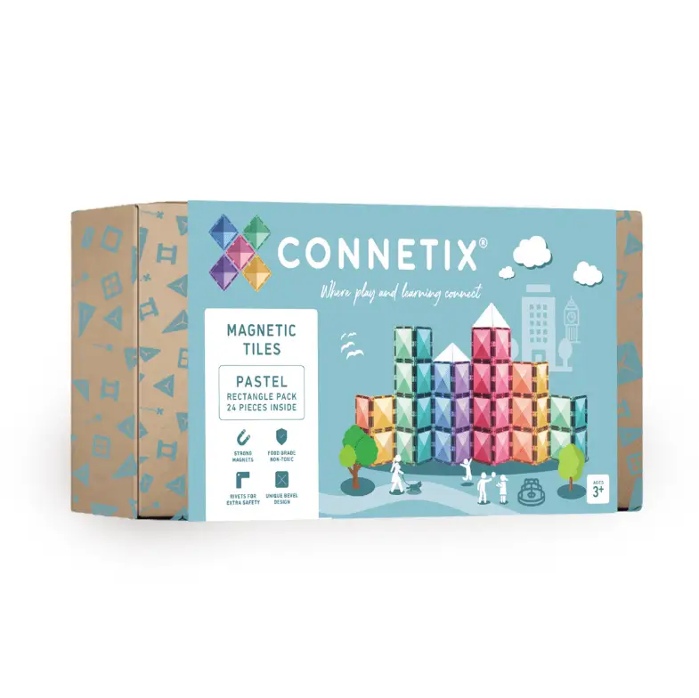CONNETIX Pastel Rectangle Pack 24 pc by Citron Grenadine