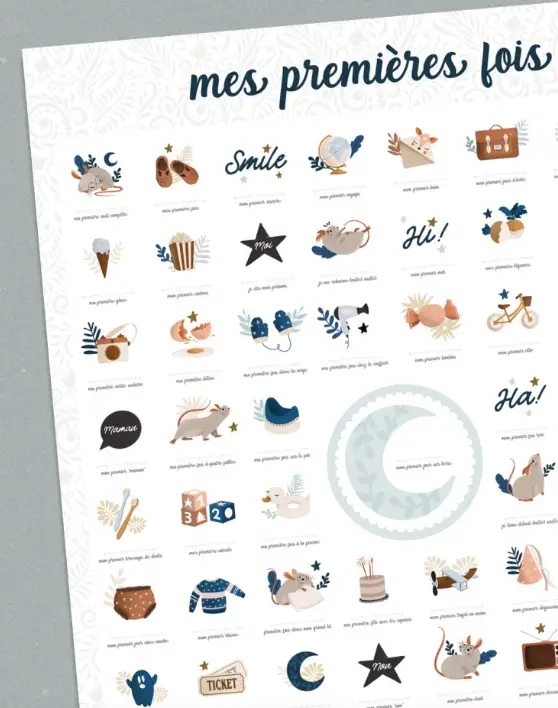 LES PETITES DATES / mes premieres fois - Souris cobalt by Citron Grenadine