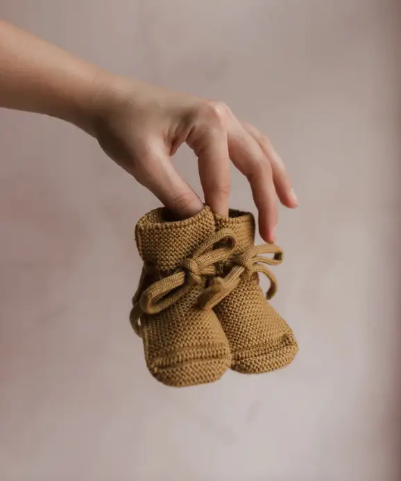 HVID chaussons booties / ochre by Citron Grenadine